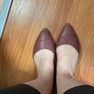 Maroon Franco Sarto slip ons